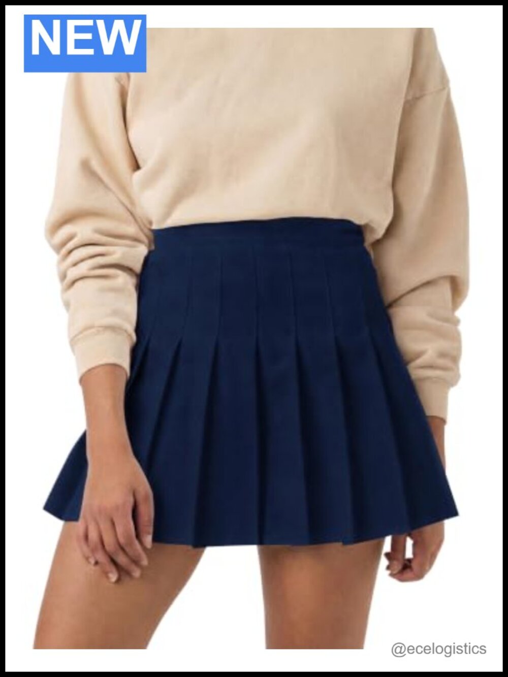 High Waist A-Line Pleated Tennis Mini Skirt Built-In Shorts
